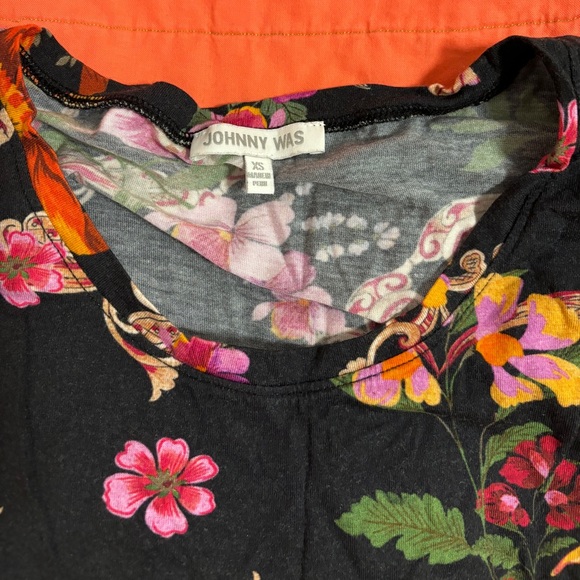 Like New Johnny Was Cap Sleeve Cotton Pajama Set, size XS, dark floral - Picture 3 of 8